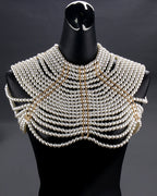 Embroidered Butterfly Top with Pearl Chain & Sequin Skirt Options
