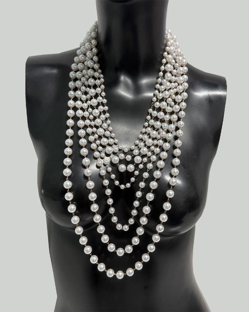 Pearl Body Chain - Sexy Beach Chest Harness Jewelry