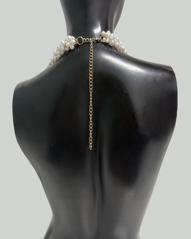 Pearl Body Chain - Sexy Beach Chest Harness Jewelry