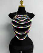 Colorful Body Chain - Boho Festival Body Jewelry
