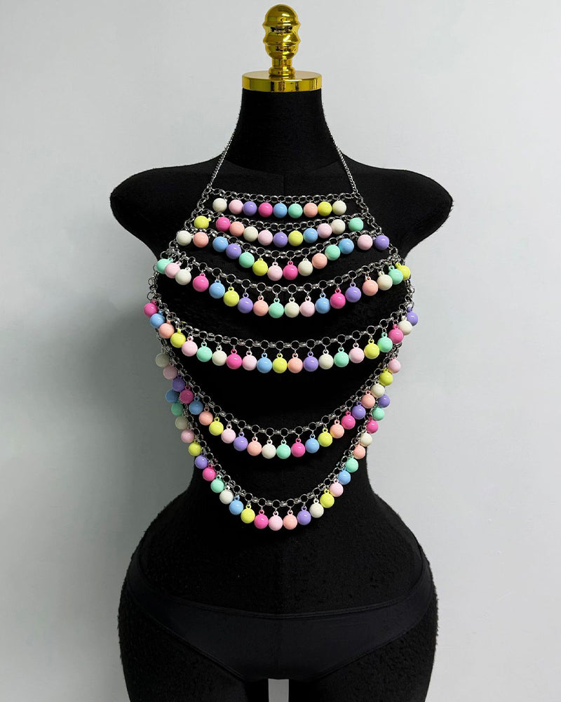 Colorful Body Chain - Boho Festival Body Jewelry