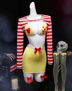 Joker Queen Cosplay Lingerie Set with Stockings