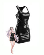 PVC Patent Racerback Mini Dress