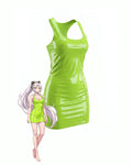 PVC Patent Racerback Mini Dress