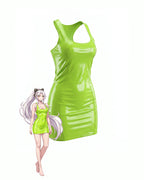 PVC Patent Racerback Mini Dress
