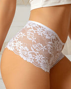 Floral Lace Cross-Strap Cheeky Panties