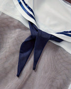 Sailor Costume Lingerie Set Sheer Mesh Dress with Thong