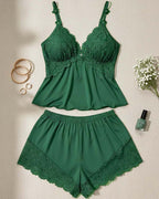 Floral Lace Lingerie Set Spaghetti Strap Bra and Brief