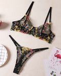 Tie Knot Bralette and Panty Lingerie Set