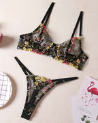 Tie Knot Bralette and Panty Lingerie Set