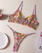 Tie Knot Bralette and Panty Lingerie Set