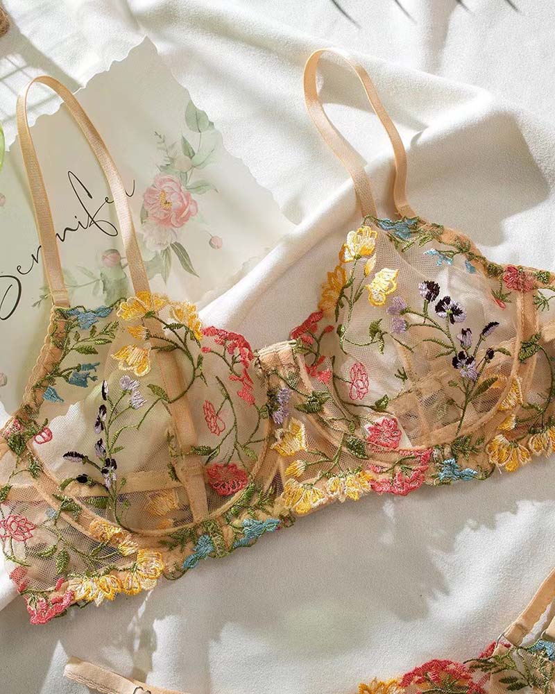 Tie Knot Bralette and Panty Lingerie Set