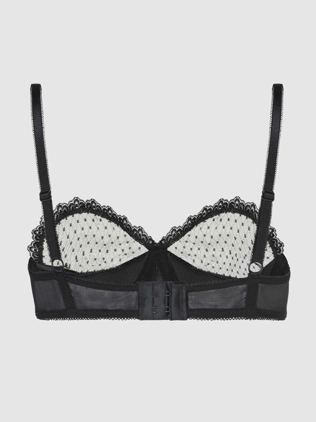 Alexie Mesh & Satin Open Cup Bra
