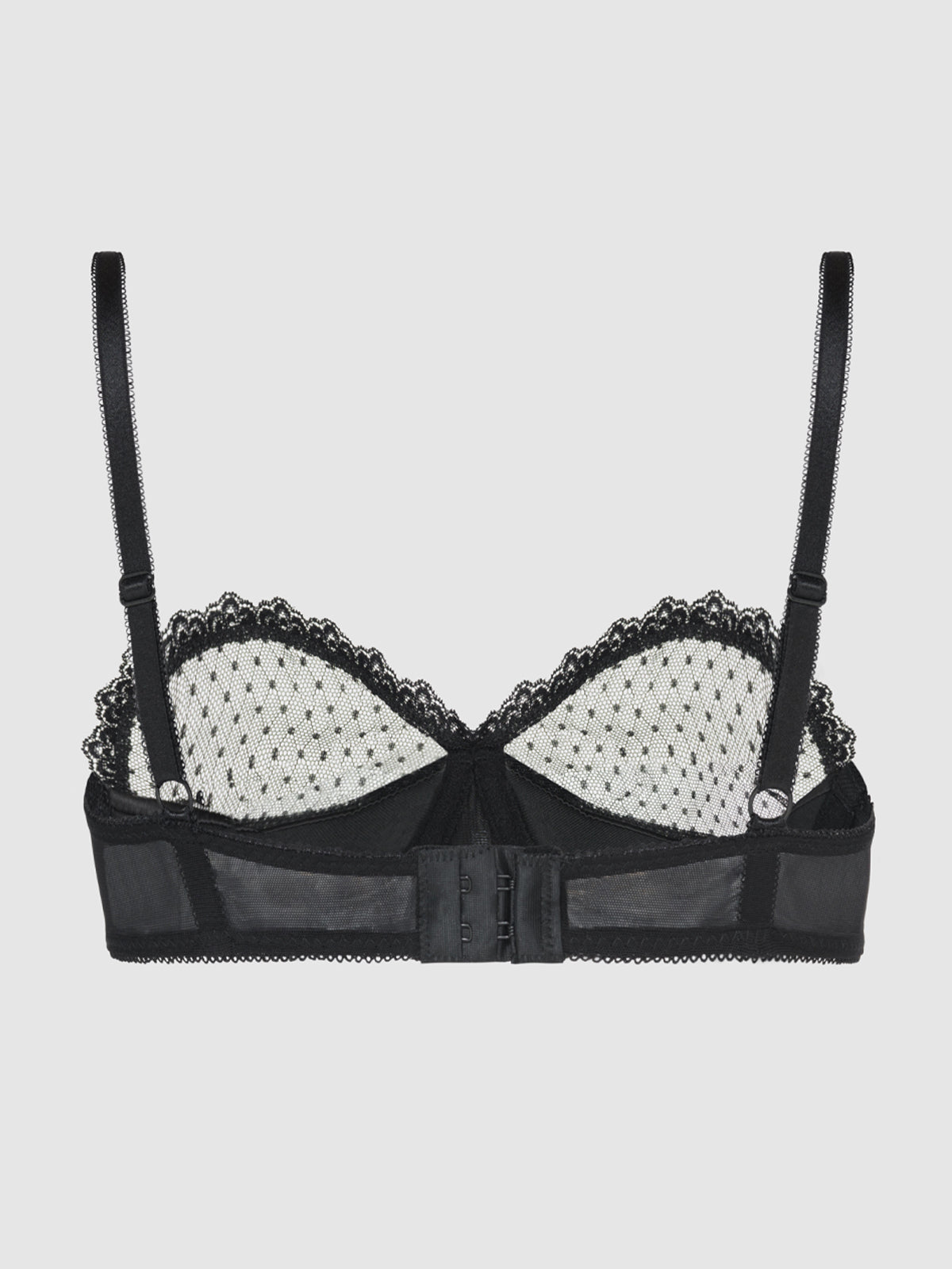 Alexie Mesh & Satin Open Cup Bra