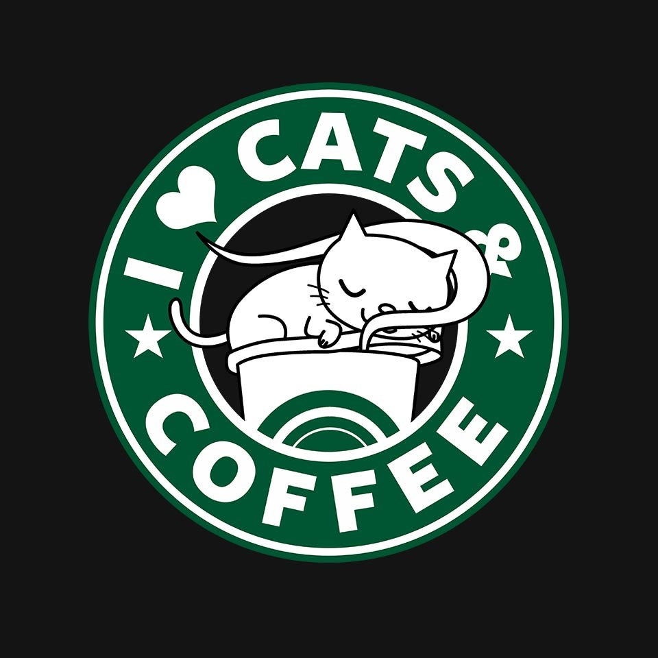 I Love Cats and Coffee – Cat Graphic T-Shirt