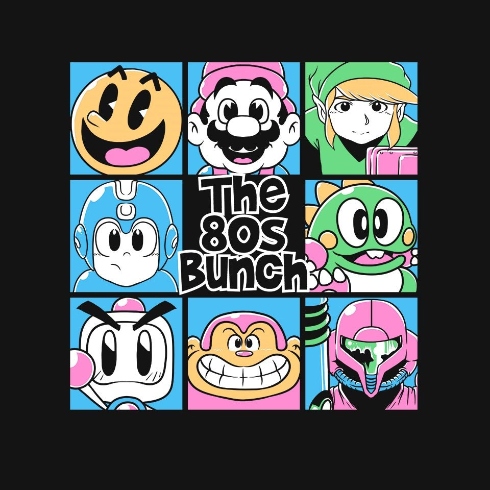 The 80s Bunch – Gaming Graphic T-Shirt