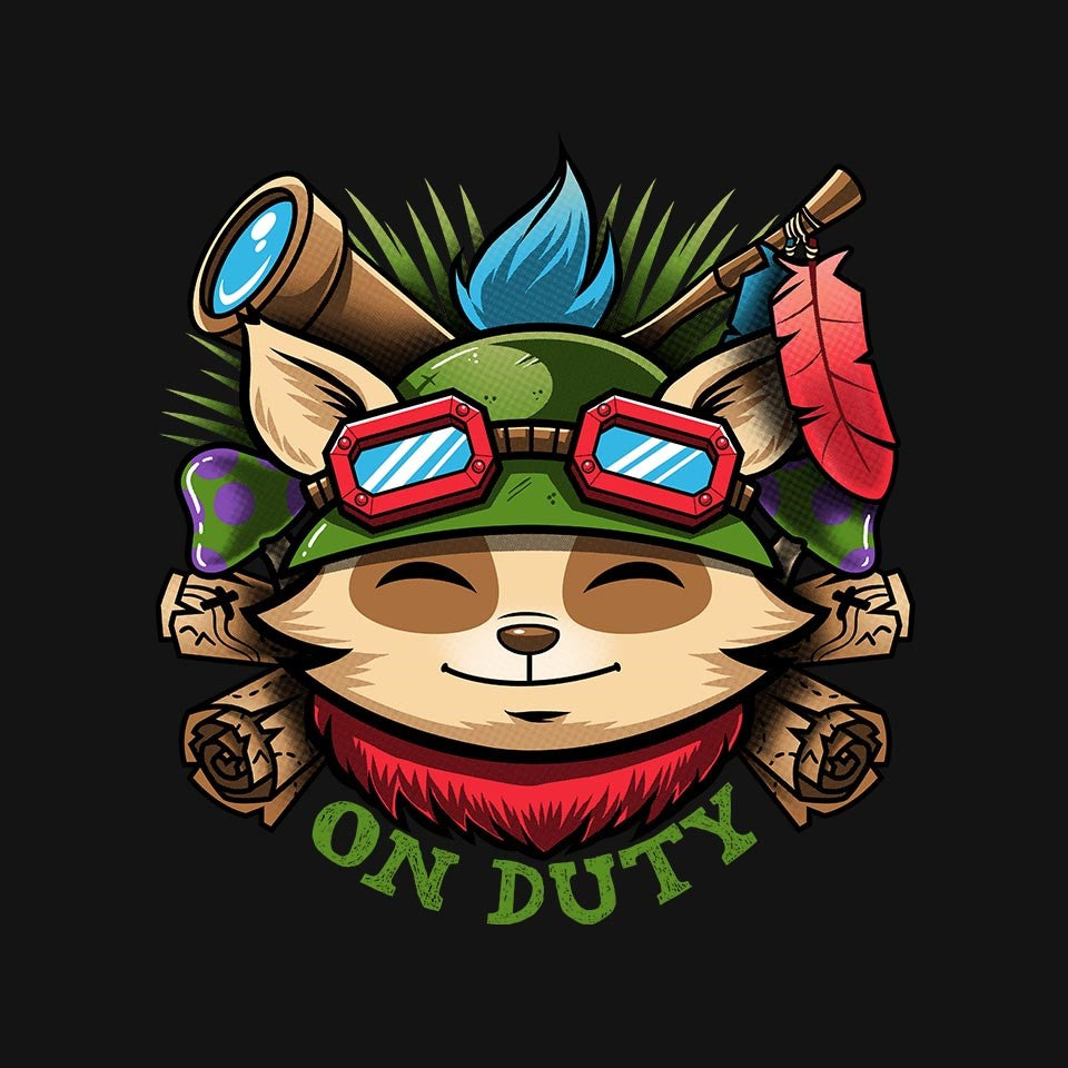Teemo On Duty – Gaming Graphic T-Shirt
