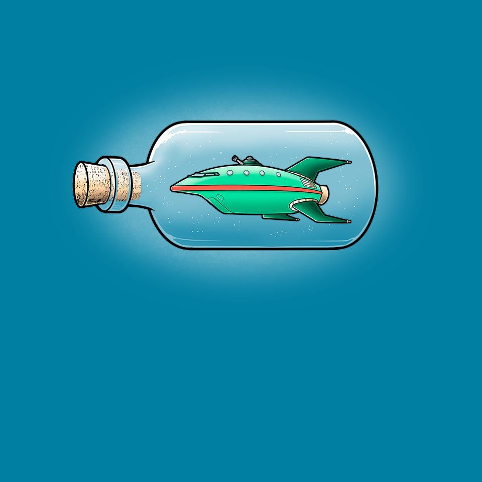 Express Bottle – Sci-Fi Graphic T-Shirt