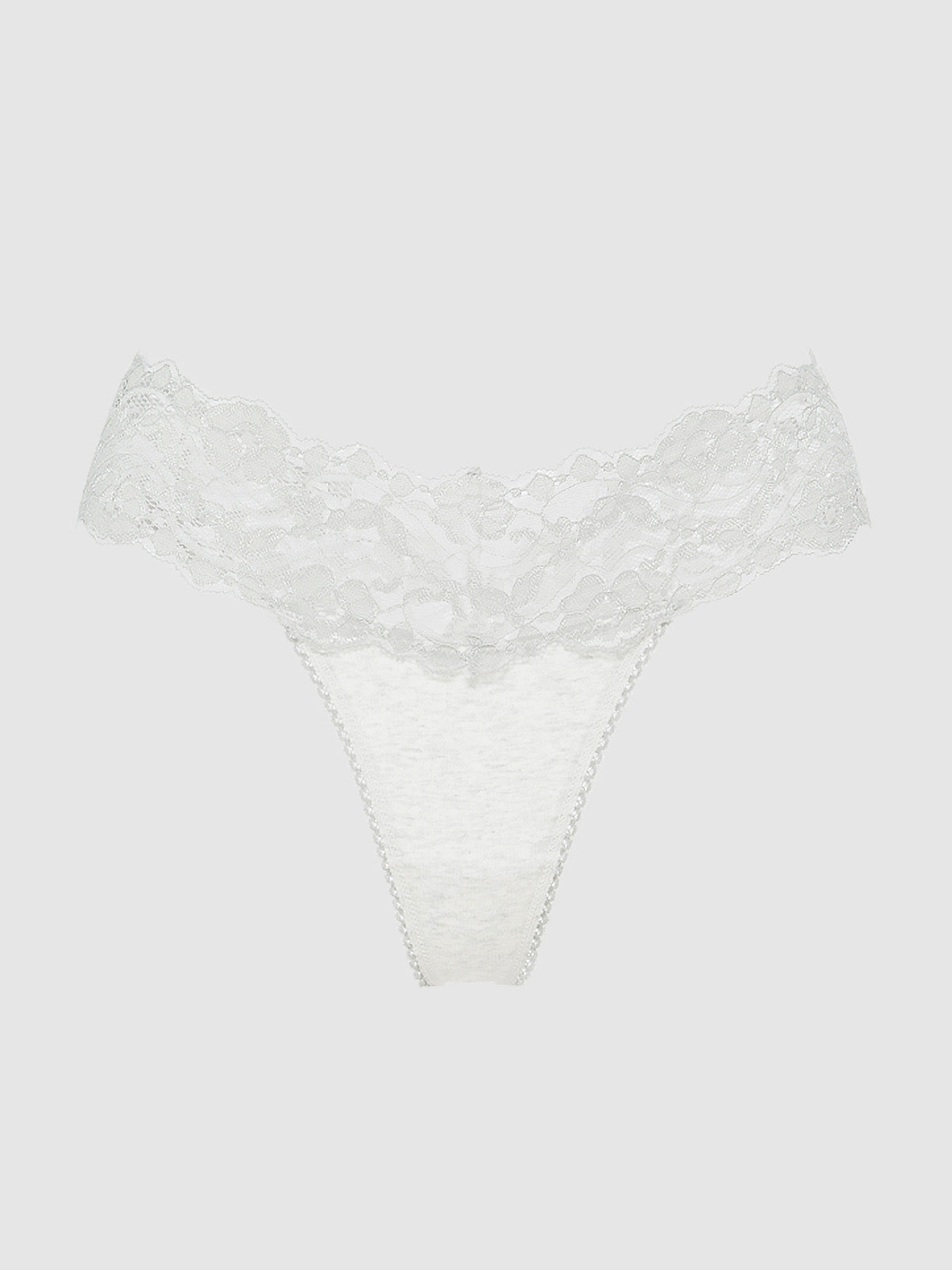 Bridget Stretch Cotton & Lace Thong