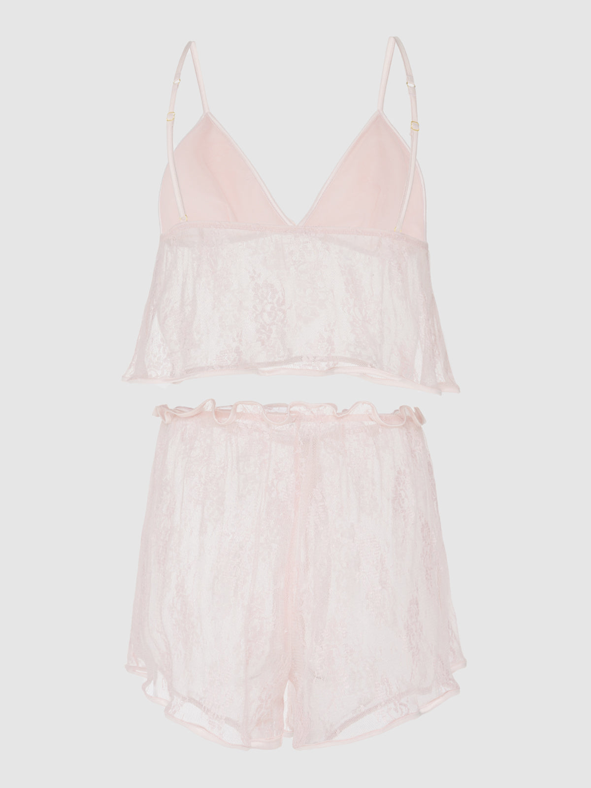 Rosalind Lace & Satin Trimmed Sleep Cami & Shortie
