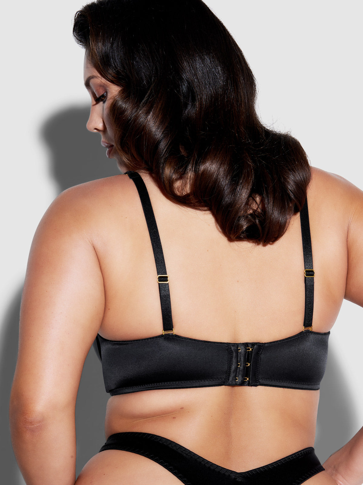 Rising Star Plunge Push Up Bra in Liquid Satin