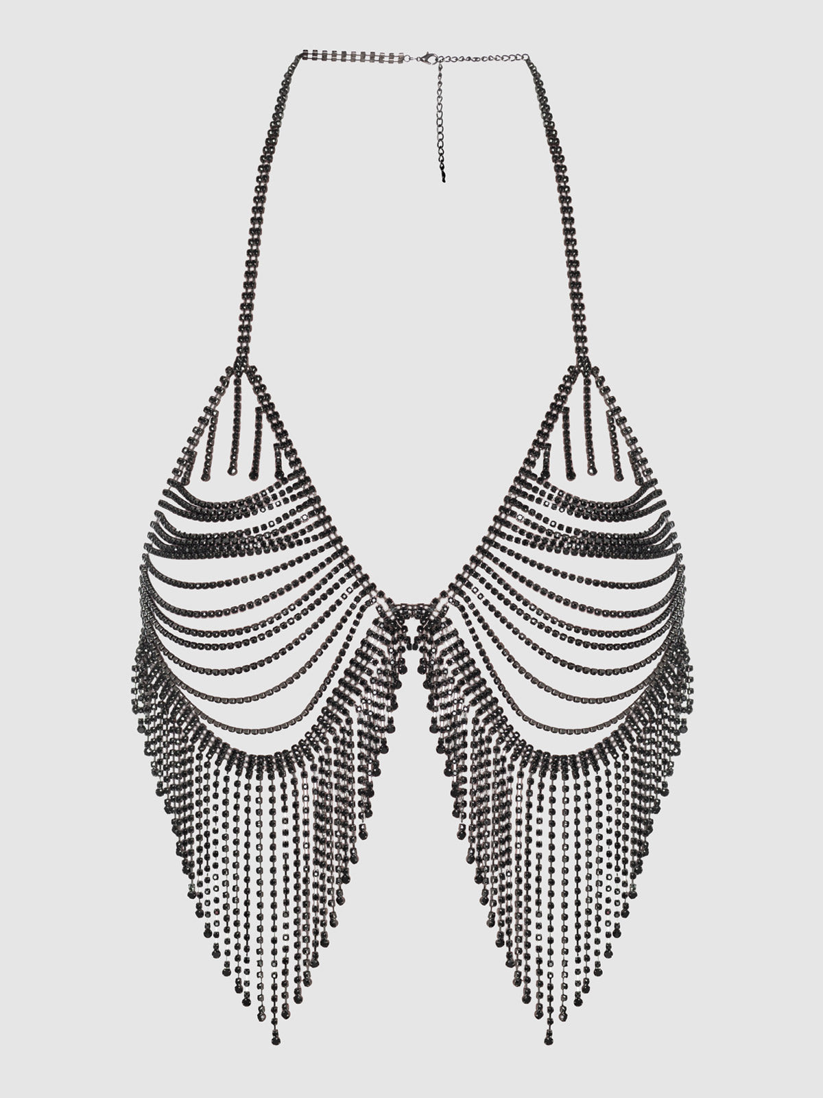 Ziggy Rhinestone Fringe Triangle Bra