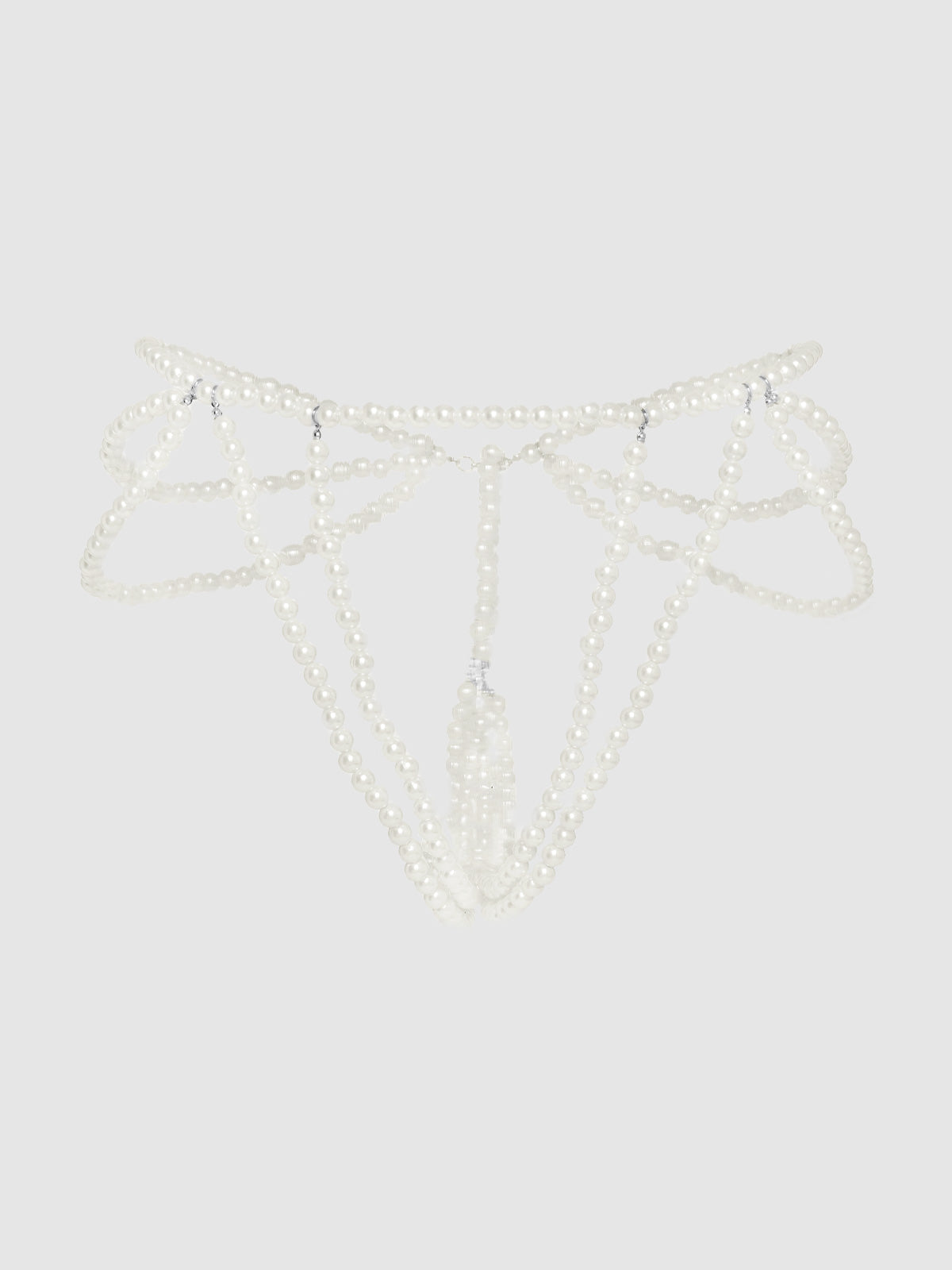 White Pearl Draped Panty