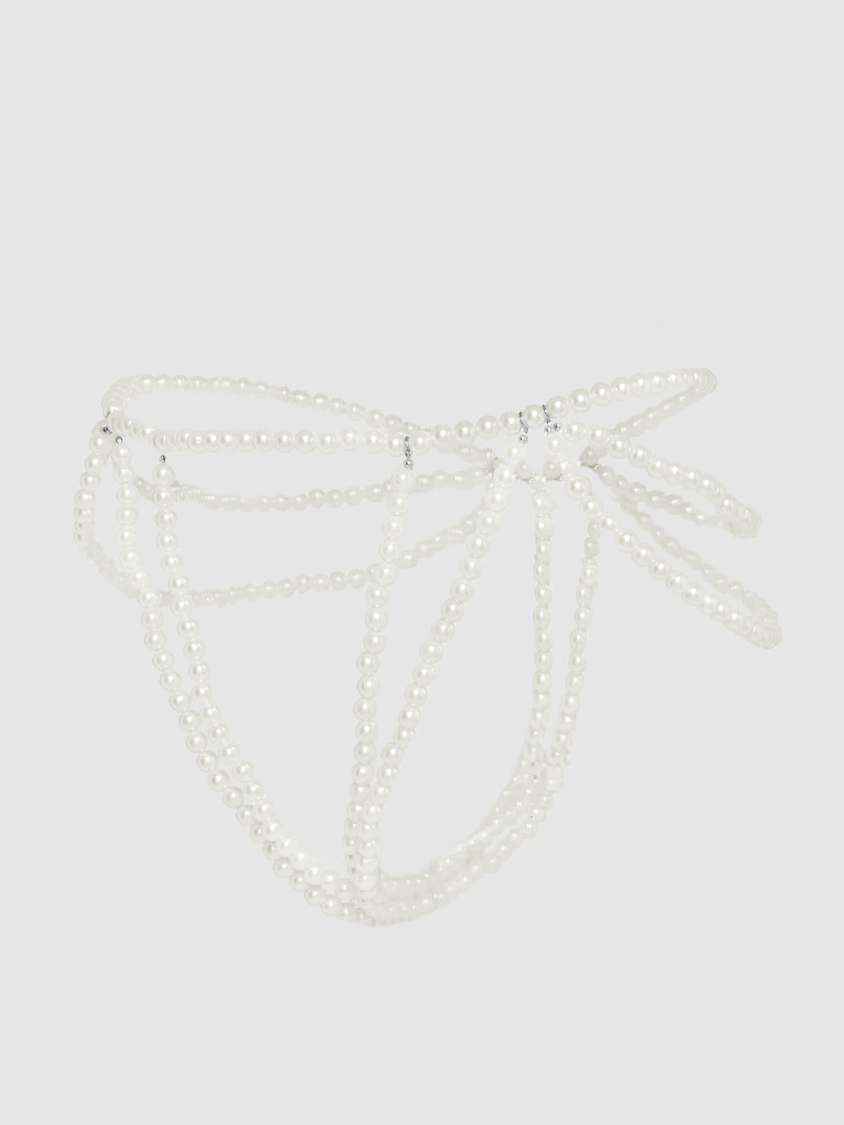 White Pearl Draped Panty