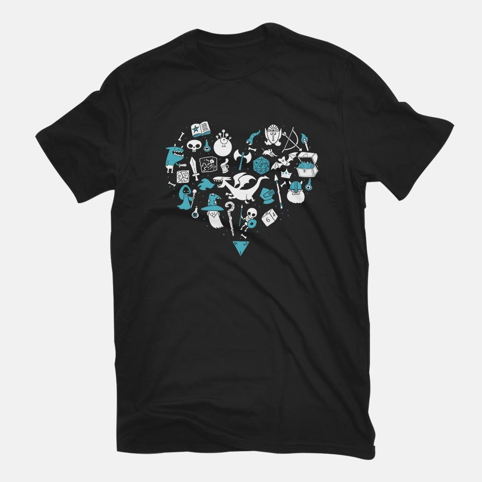 I Love Questing – Gaming Graphic T-Shirt