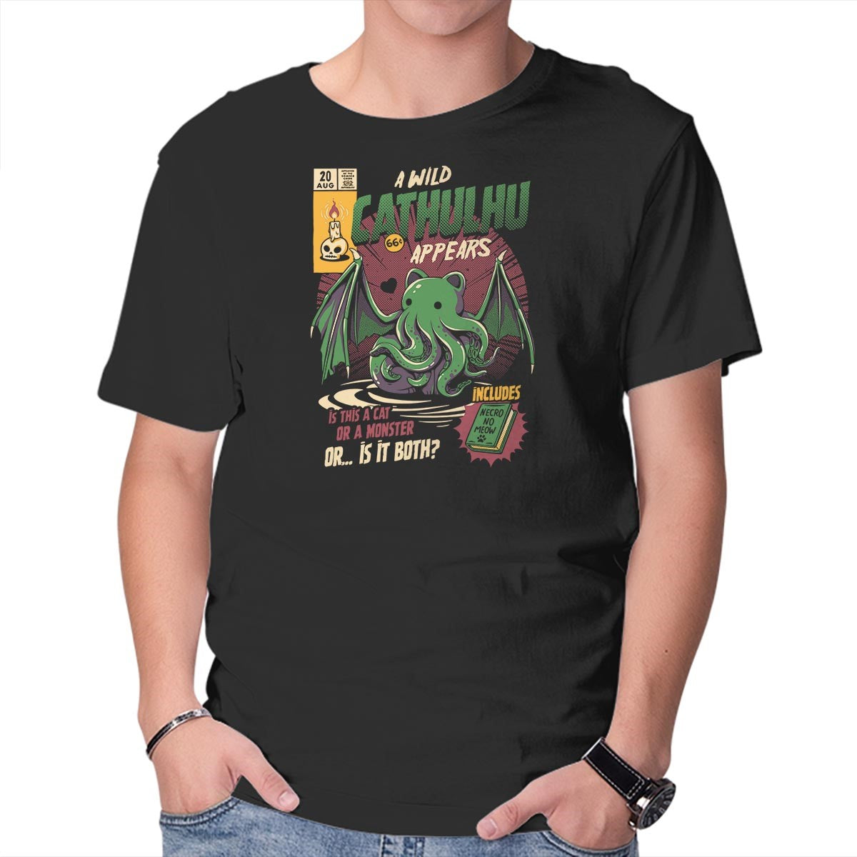 Is It a Cat Or a Monster – Cat Graphic T-Shirt