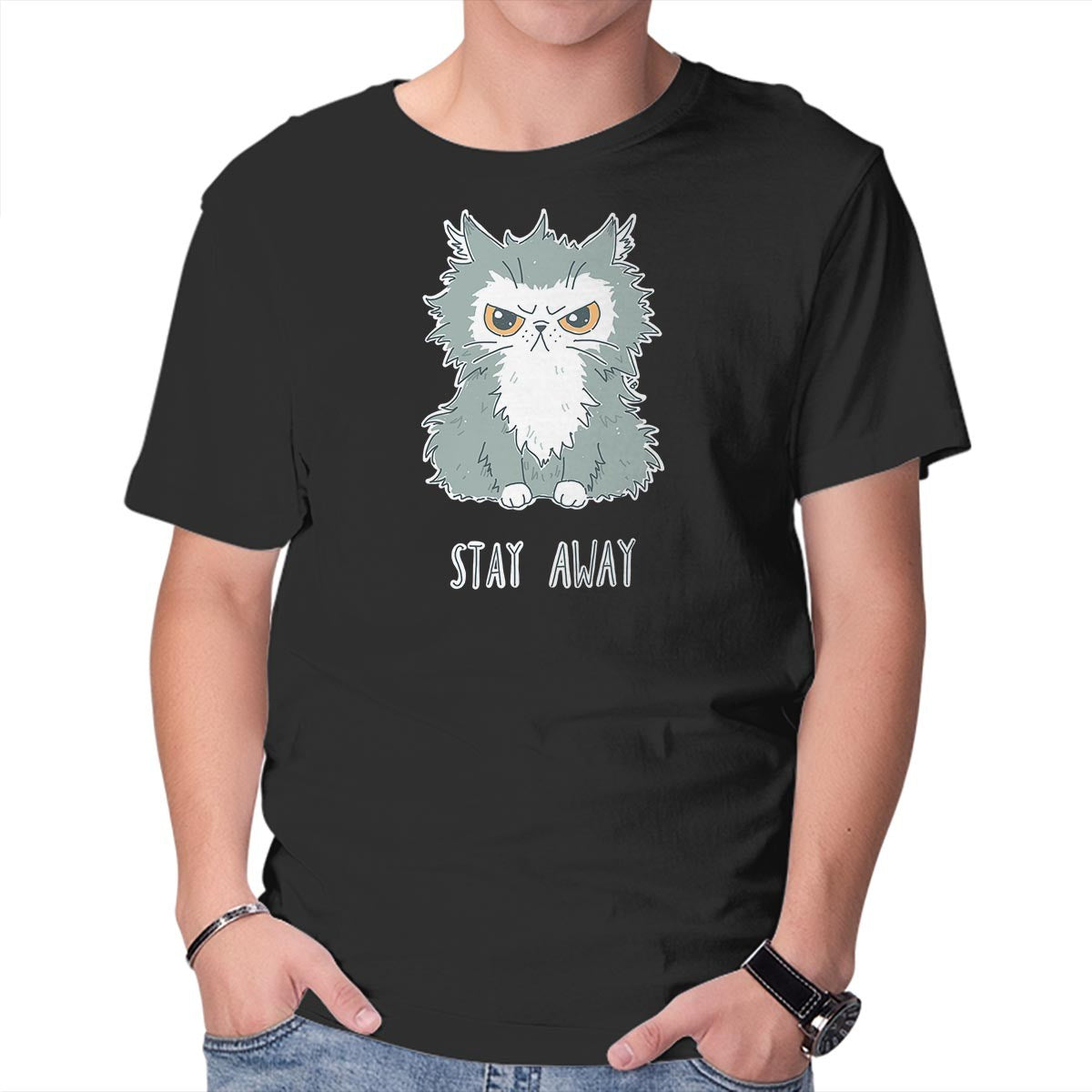 Stay Away – Cat Graphic T-Shirt