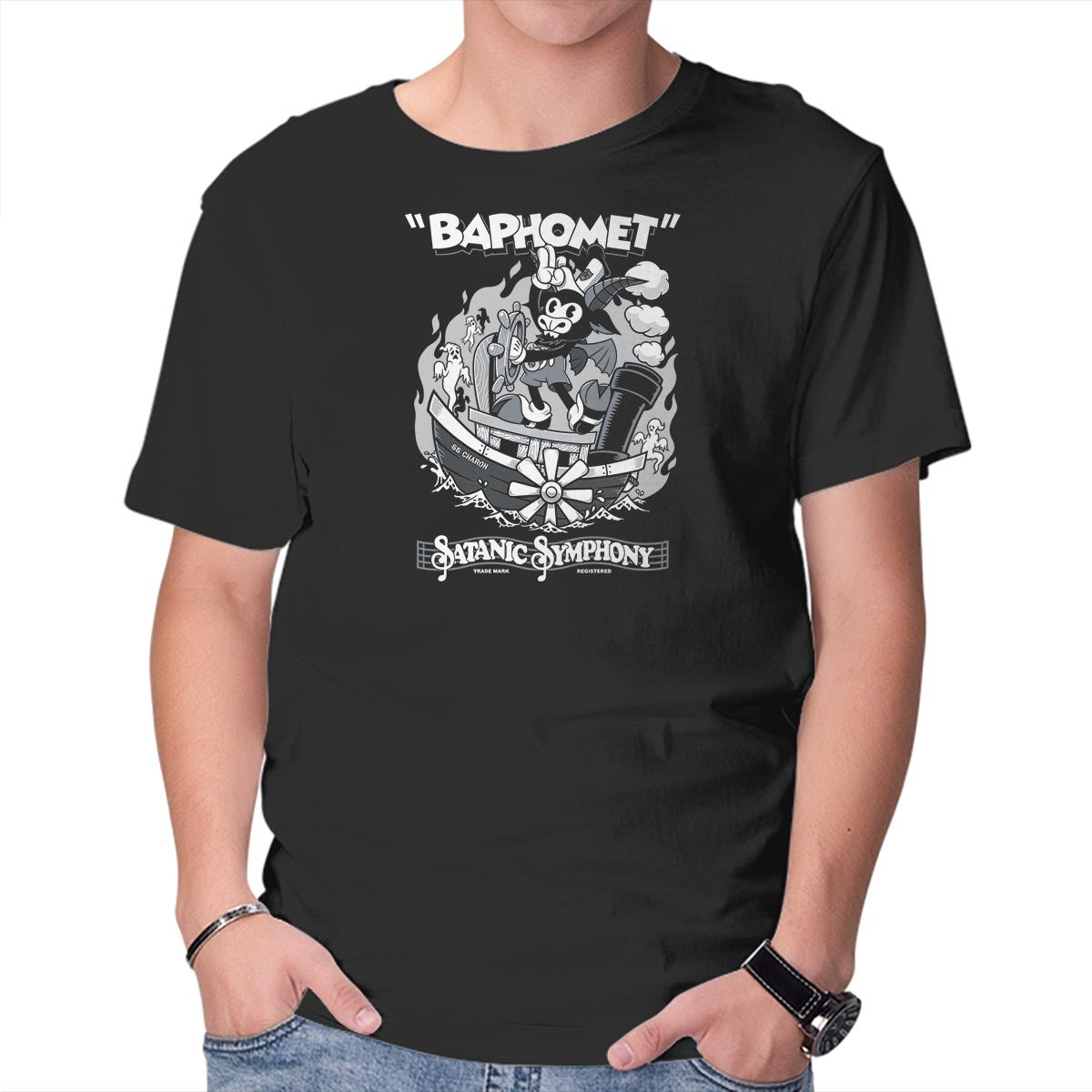 Steamboat Baphy – Horror Graphic T-Shirt