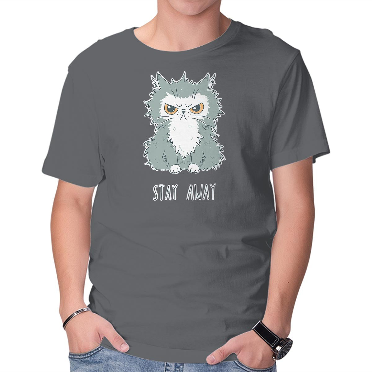 Stay Away – Cat Graphic T-Shirt