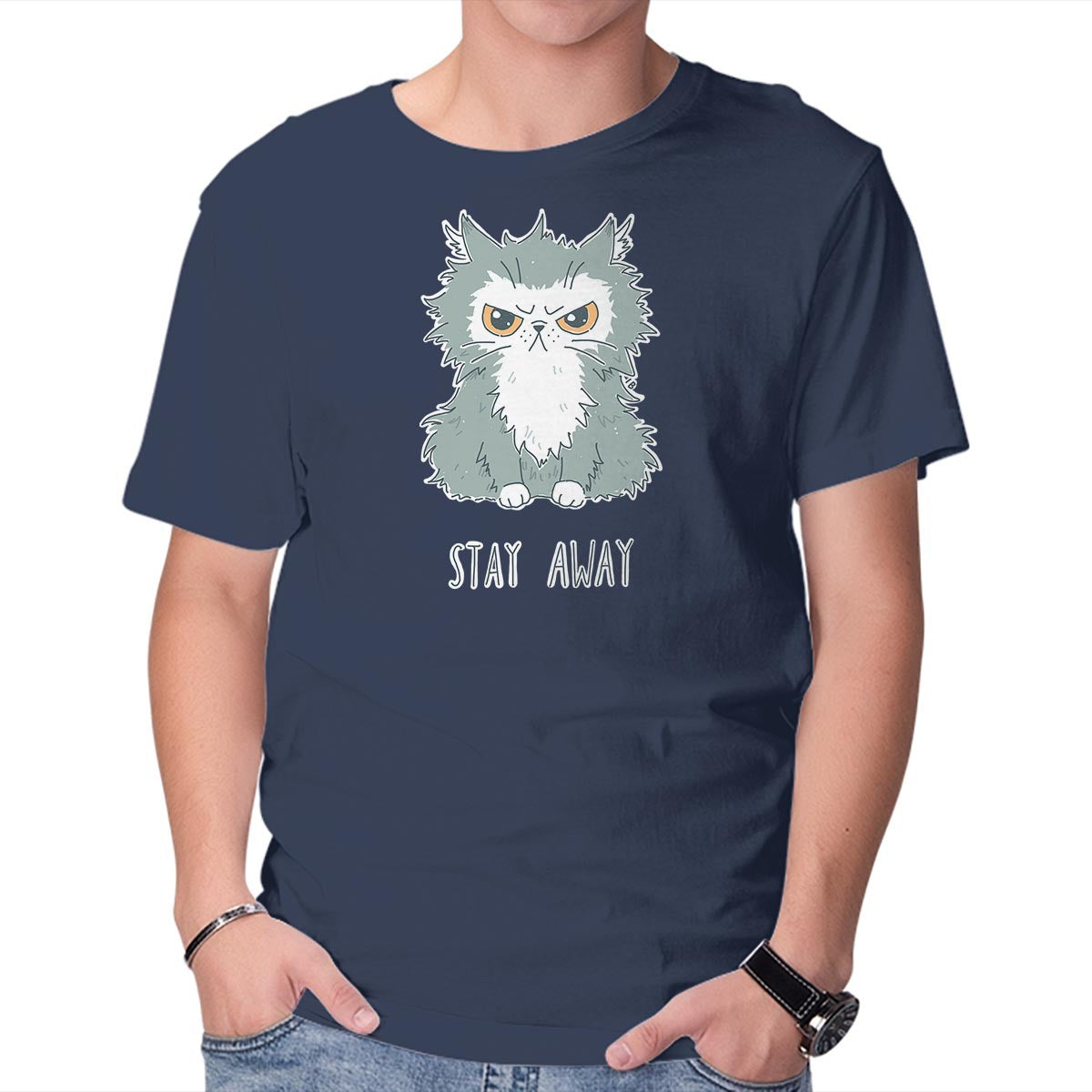 Stay Away – Cat Graphic T-Shirt