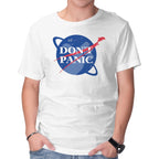 Don't Panic – Sci-Fi Graphic T-Shirt